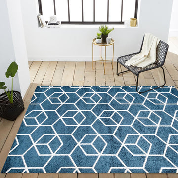 Tumbling Blocks Modern Geometric Area Rug 2